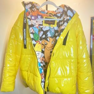 YELLOW NICKELODEON STYLED BUBBLE JACKET